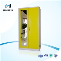 China mingxiu 2 door clothing steel wardrobe / bedroom cupboards design
