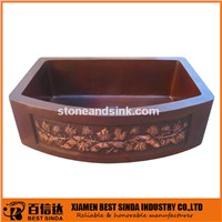 CSA approved hammered kitchen copper sinks