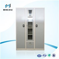 Mingxiu high quality 3 door steel wardrobe / bedroom wardrobe safe locker inside