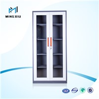 Mingxiu office furniture 2 door lightweight steel filing cabinets / glass door cabinet