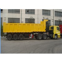Cargo box tri-axle 60 ton heavy dump trailer