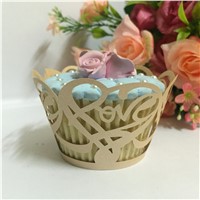 Flower Laser Cut Vine Cupcake Wrappers Beautiful Cup Cake Topper for Reception Banquet Bridal Shower
