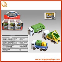 Free wheel metal toy diecast mini garbage dump truck PB74719803
