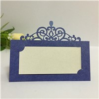 customized design paper laser cut wedding or birthday party table seat place card in various colors
