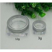 Mini 3ml 12gml Plastic Square Cosmetic Jar Cosmetic Single Jar