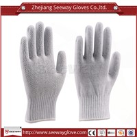 SeeWay P02 PVC Dots Dipped White Cotton knitted Industry Safety Work Gloves for Hands Protection