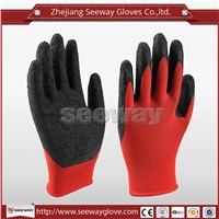 SeeWay 601 working gloves Latex coated Nylon knitted finger gloves