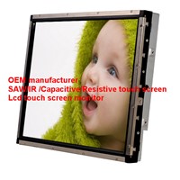 (8-55'') 12.1 inch dustproof  FCC CE  IP65 Waterproof  high accurancy saw touch screen monitor
