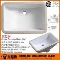 Rectangular ceramic sink, ceramic sanitary ware
