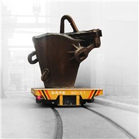 Steel plant ladle electric rail transfer trolley