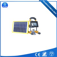 10W Portable RGB RF Remote Control Solar Rechargeable Flood Light LED For Outdoor Lighting