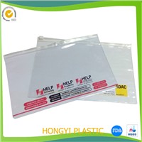 plastic document bag, clear PVC zipper bag
