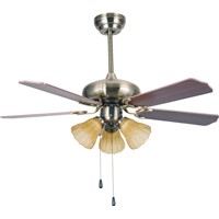 fans with iron wooden and warm light homelight