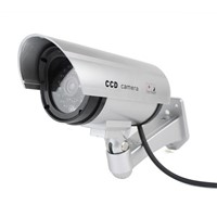 Security CCTV False Outdoor CCD Camera Red LED Light Bullet Dummy Camera
