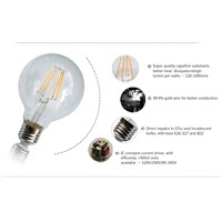 G80 LED Filament Bulb with CE RoHS approval