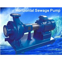 Horizontal sewage pump