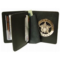 Leather Badge Holder Wallet, Badge Holder Cases, ID Card Holder