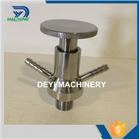 Sanitary SS304 Manual Sample Valve with two nozzle