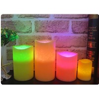 scented led candle mottled finished color changing timer funtion