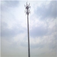 galvanzied steel single tube telecommunication tower