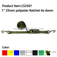 WDCS010101 1&amp;quot; 25mm polyester ratchet tie down