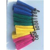 Dyed color horse tail hair tassels for clothing and handbags