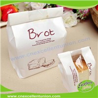 Kraft paper packaging bag Food Industrial Use Clear Pvc Windows Take Away Bread Kraft Paper Bags