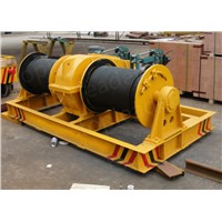 wire rope double drum electric  winch for shipyard towing rail bogie