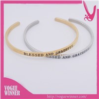 Custom Stainless Steel Jewelry Cuff Message Bangle Engraved Bracelets