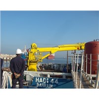 Hydraulic telescopic crane for marine ship