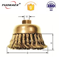 Non sparking knot wire cup brush brass brush