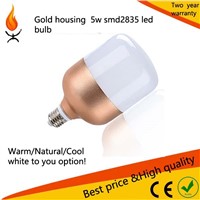 SMD2835 glod Aluminum Lamp Bulb Lights Item Type led 120 degree 5w/10w/14w/18w/26w