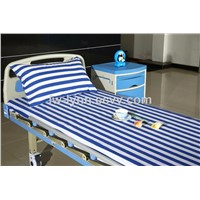 F2 F3 Blue White Stripe Cotton Hospital Bed Sheet