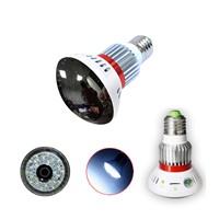 Wireless  Hidden Bulb WIFI Camera with LED light and Mirror Cover