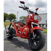 50cc Rat Rod Bike Scooter Moped Bicycle w/ Large 12&amp;quot; Rims - 50QT-3A