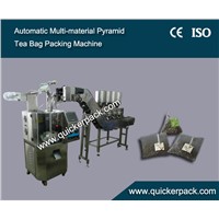 Multi Materials Pyramid Tea Bag Pouch Packing Machine
