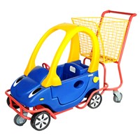 Children Shopping Trolley with a toy car used in supermarket
