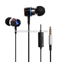 in Ear Bass Earphone with Microphone Metal Earphone with Mic for iPhone Samsung Lenovo Huawei