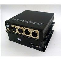 2CH Bidi XLR balanced audio fiber optical converters