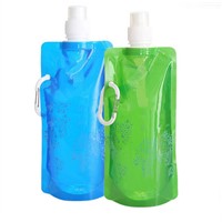 Bpa Free Stand-Up Foldable Drinking Water Bag/Bottle