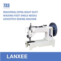 Lanxee 733 walking foot flat bed extra heavy duty sewing machine