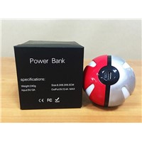 10000mAh Pokemon Go Pokeball Magic Ball LED Light Portable Power Bank Powerbank For Mobile Phone