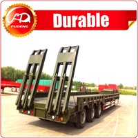 Heavy duty 40-60 ton low flatbed semi trailer low bed excavator truck trailer trucks and trailers