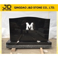 Shanxi black granite serp top headstone