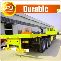 Cheap 3 axle 40ft or 20ft used trailer container flatbed truck trailer and semi trailer container