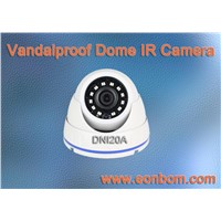 White Fix Lens Vandalproof Dome IR Outdoor Camera