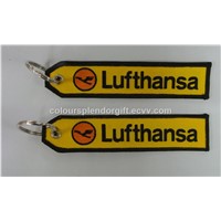 Lufthansa Remove Before Flight Fabric Key Ring Key Chain