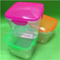 Transparent plastic container storage box