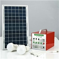 40 Hours Lighting Time Best Price 5W Solar Home Lighting System with Brightness Adjustment Function