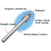 Glass and Tile Drill Bit With Tungsten Carbide Tipped YG6X